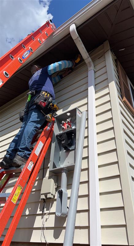 Licensed residential electrician inspecting electrical work in Bothell WA