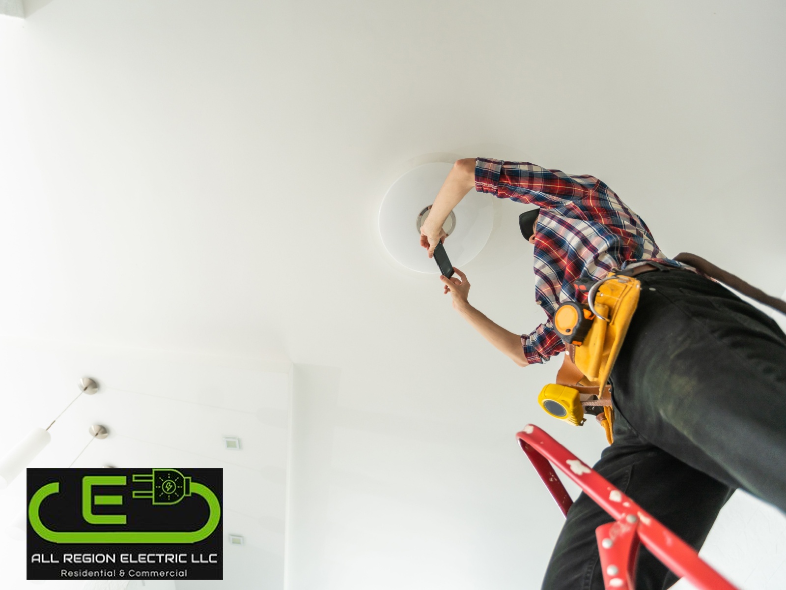 Recessed lighting installation by licensed electrician in Mill Creek WA